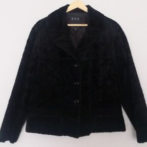 Vintage Faux Fur Black Boucle Jacket